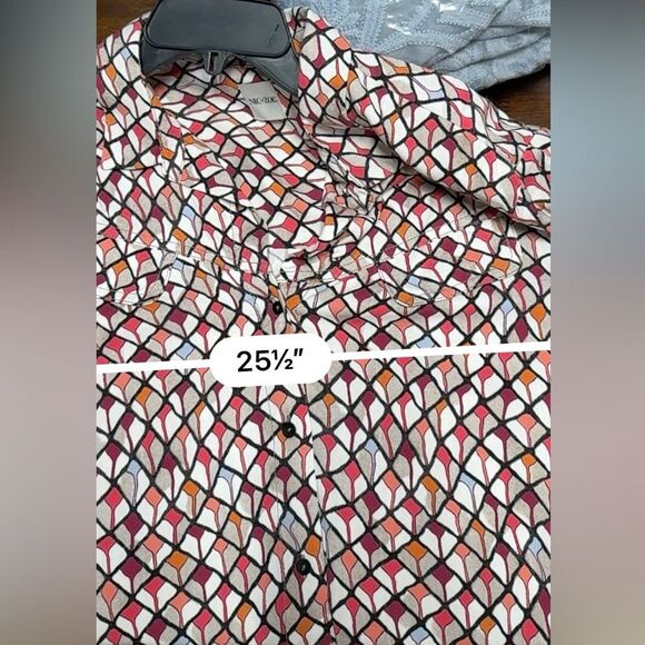 NIC+ZOE Scarf Print Live In Shirt XXL - Picture 10 of 13